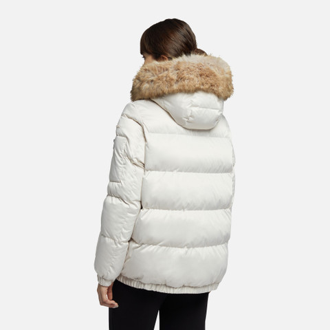 synthetic down jacket BACKSIE WOMAN Moonbeam - image number 5 | GEOX