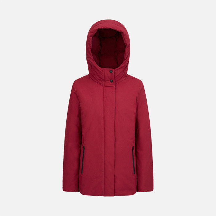 Synthetic down jacket SPHERICA WOMAN Rumba red | GEOX