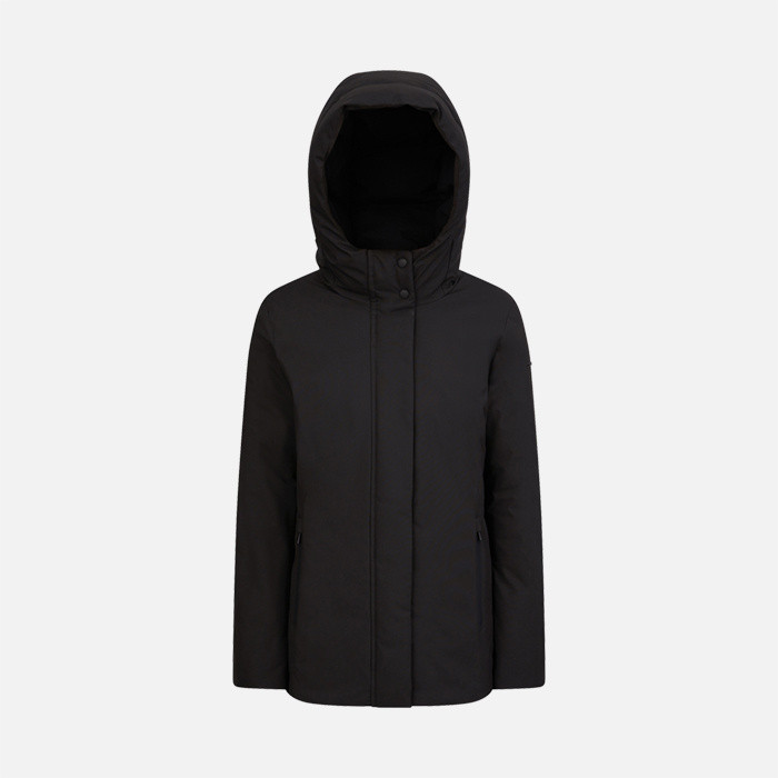 Synthetic down jacket SPHERICA WOMAN Black | GEOX