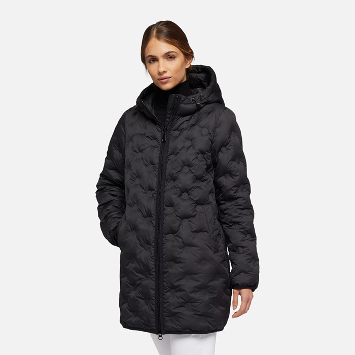 Jacket with hood VILDE WOMAN Black | GEOX
