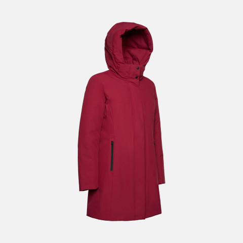 long parka SPHERICA WOMAN Rumba red - image number 2 | GEOX