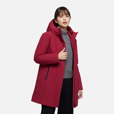 long parka SPHERICA WOMAN Rumba red - image number 3 | GEOX