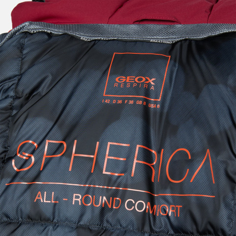 long parka SPHERICA WOMAN Rumba red - image number 7 | GEOX