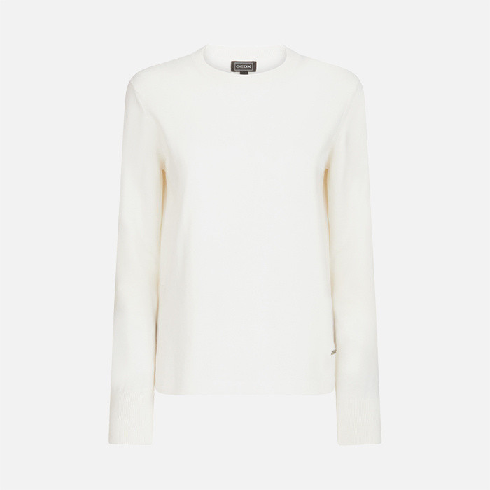 Crew-neck sweater KNIT WOMAN Blanc De Blanc | GEOX