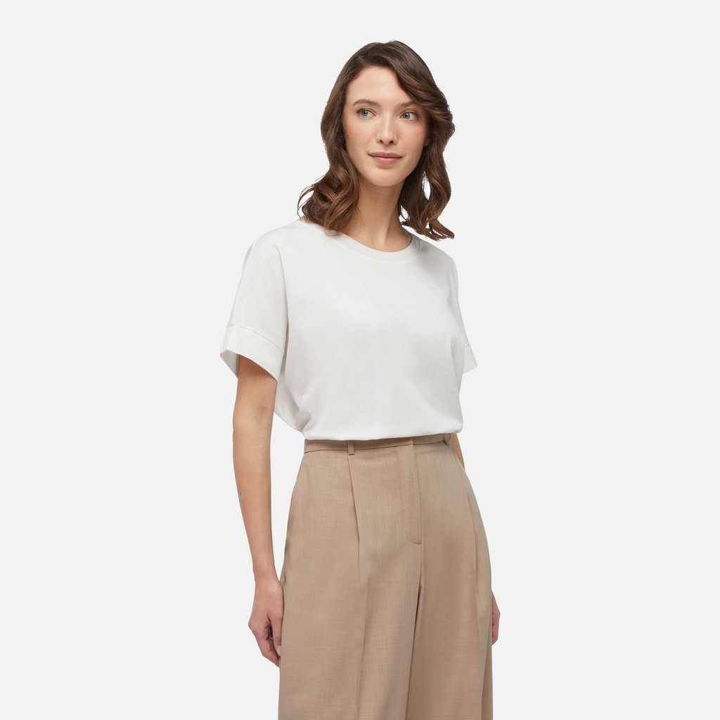 Geox® T-SHIRT: Women's brilliant white T-Shirt | Geox® SS
