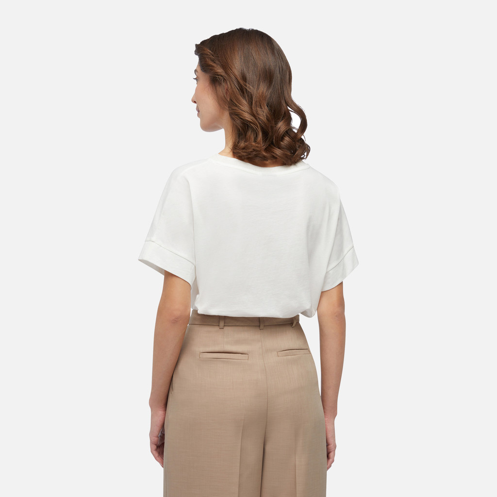 Geox® T-SHIRT: Women's brilliant white T-Shirt | Geox® SS