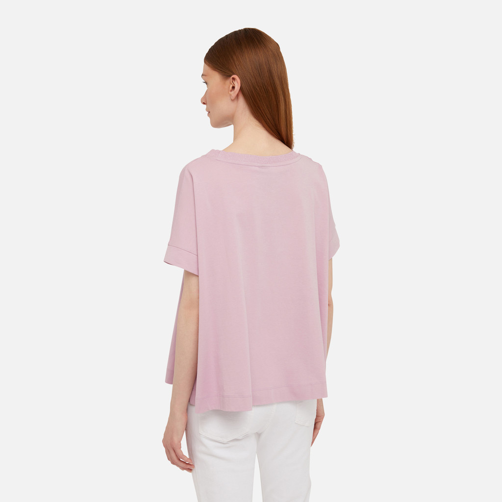 t-shirt T-SHIRT WOMAN Dawn Pink - image number 5 | GEOX