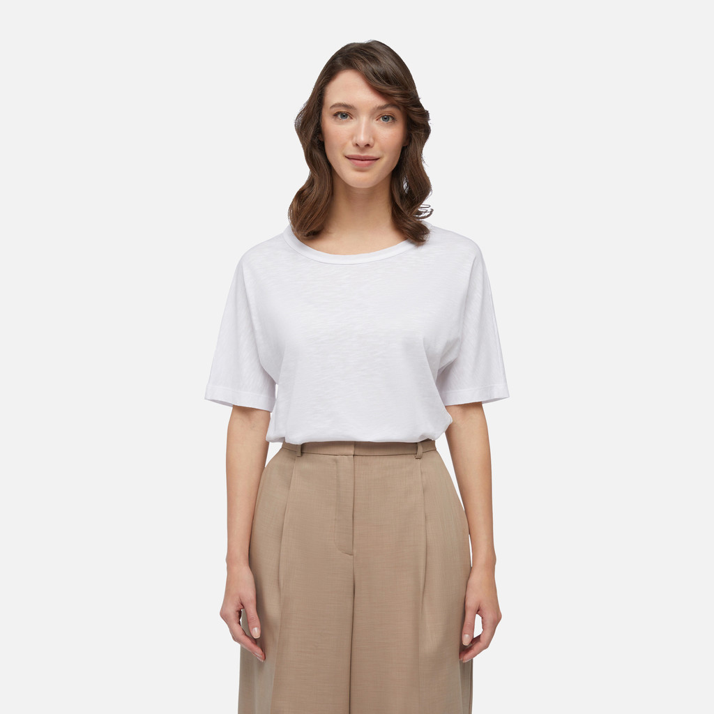 t-shirt T-SHIRT WOMAN White - image number 1 | GEOX