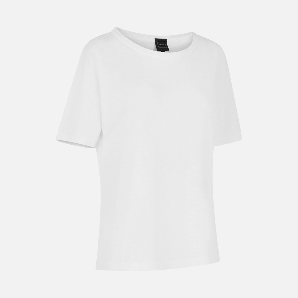 t-shirt T-SHIRT WOMAN White - image number 2 | GEOX