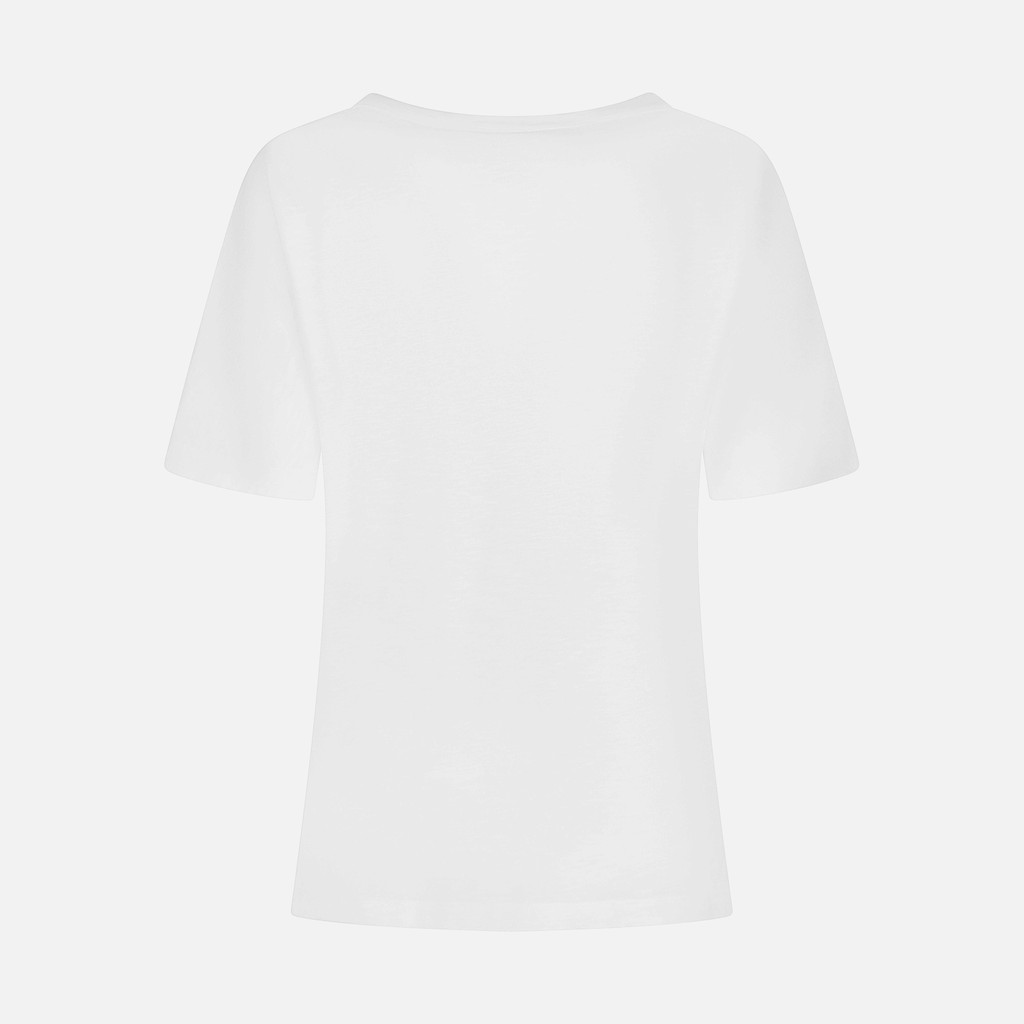 t-shirt T-SHIRT WOMAN White - image number 4 | GEOX