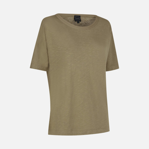 t-shirt T-SHIRT WOMAN Burnt olive - image number 2 | GEOX