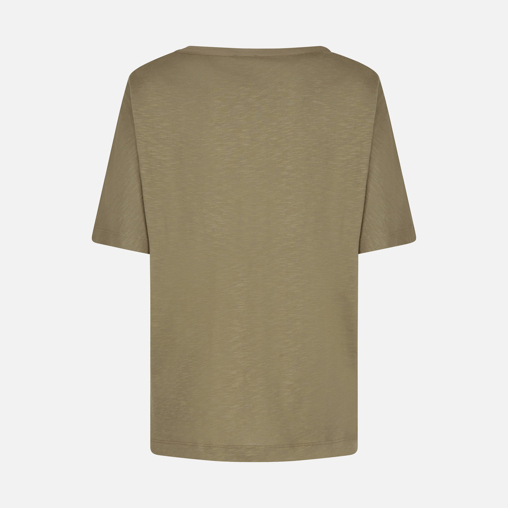t-shirt T-SHIRT WOMAN Burnt olive - image number 4 | GEOX