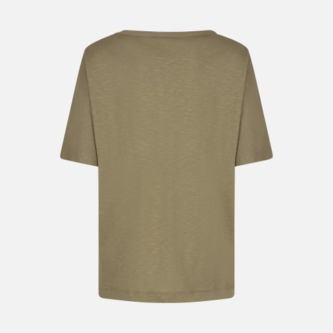 t-shirt T-SHIRT WOMAN Burnt olive - image number 4 | GEOX