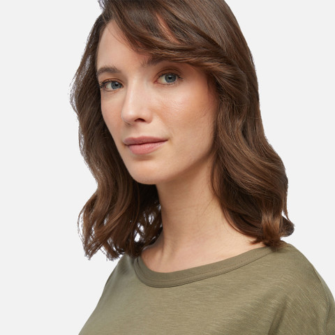 t-shirt T-SHIRT WOMAN Burnt olive - image number 8 | GEOX