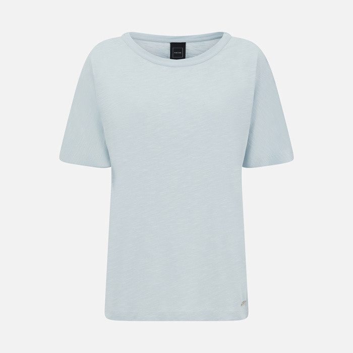T-shirt T-SHIRT DAME Puder-Himmelblau | GEOX