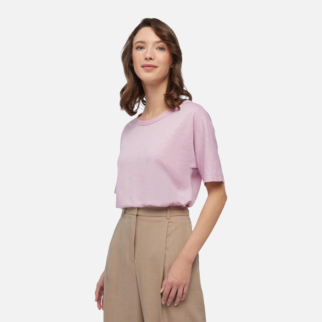 t-shirt T-SHIRT WOMAN Dawn Pink - image number 3 | GEOX