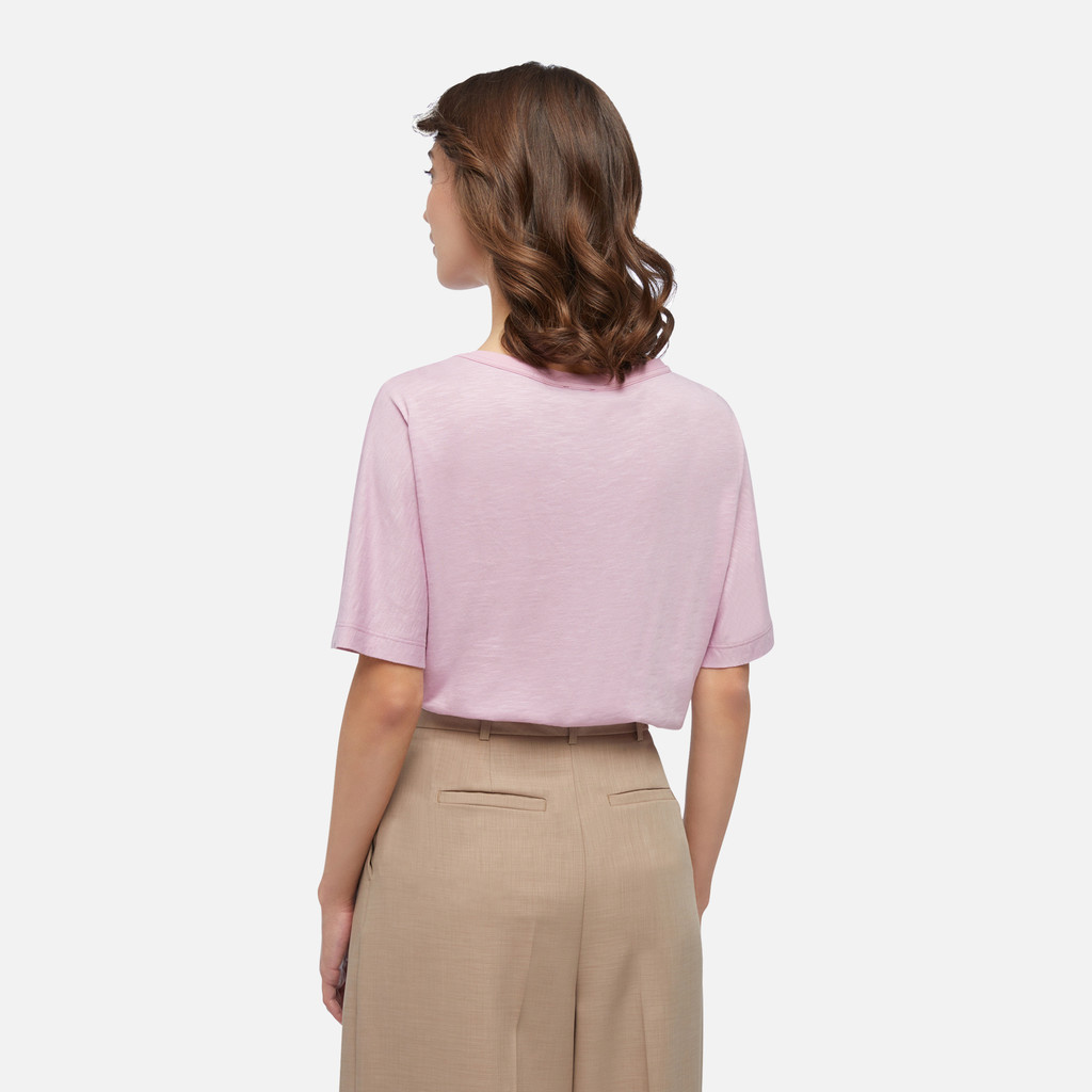 t-shirt T-SHIRT WOMAN Dawn Pink - image number 5 | GEOX