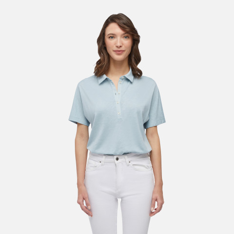 polo shirt POLO WOMAN Winter Sky - image number 1 | GEOX