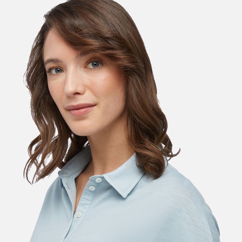 polo shirt POLO WOMAN Winter Sky - image number 8 | GEOX