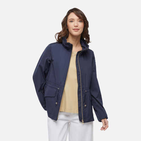mid-season jacket GENZIANA WOMAN Navy blazer - image number 3 | GEOX