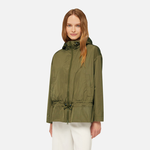 jacket with hood BULMYA WOMAN Burnt olive - image number 1 | GEOX