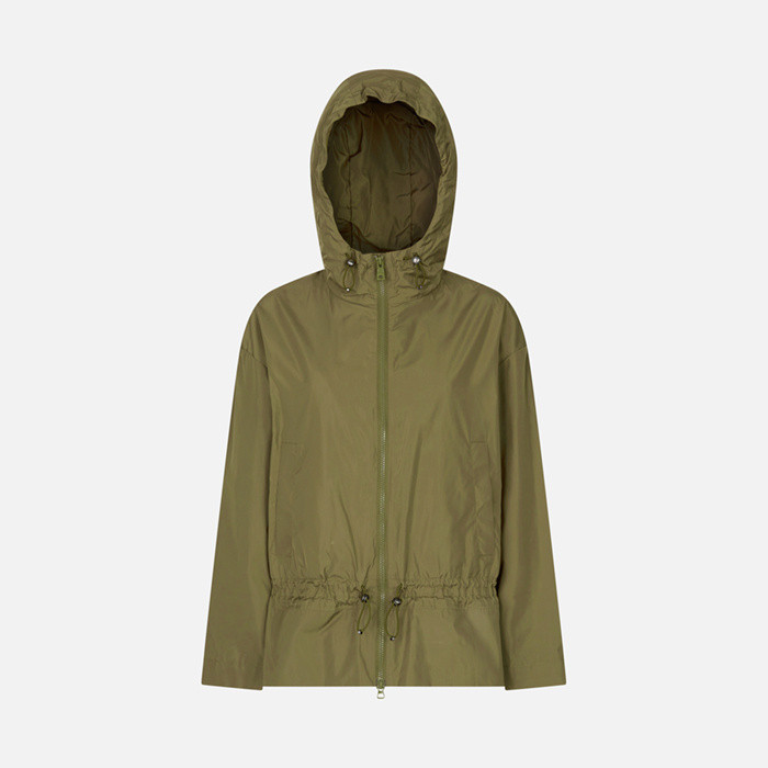Jacket with hood BULMYA WOMAN Burnt olive | GEOX