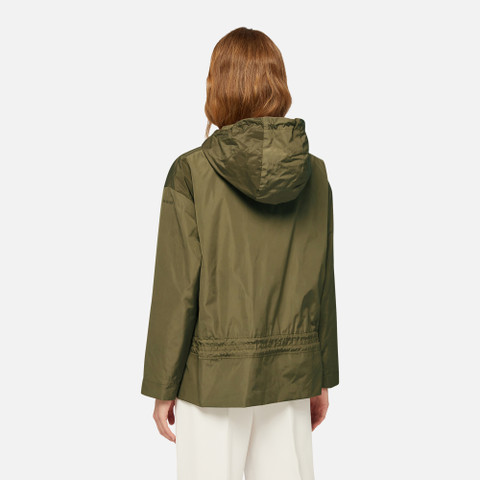 jacket with hood BULMYA WOMAN Burnt olive - image number 5 | GEOX