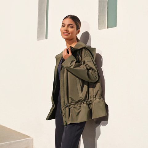 jacket with hood BULMYA WOMAN Burnt olive - image number 10 | GEOX