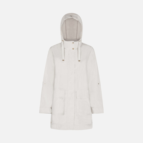long parka DANDRA WOMAN Moonbeam - image number 0 | GEOX