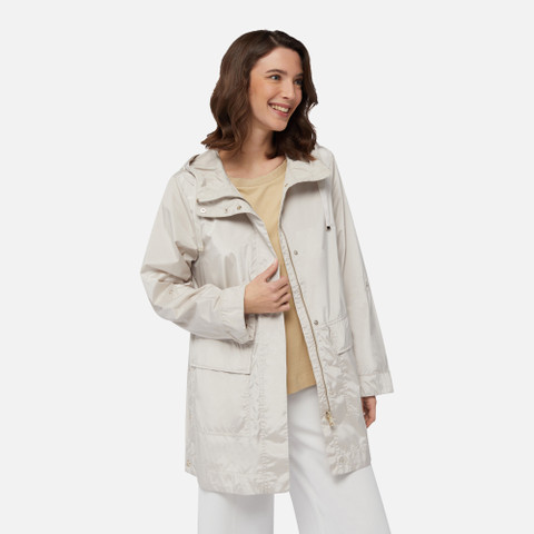 long parka DANDRA WOMAN Moonbeam - image number 3 | GEOX