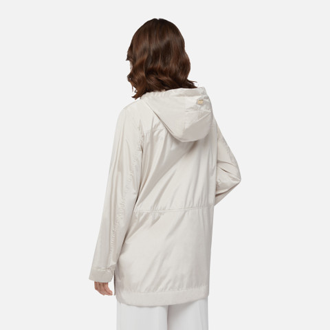 long parka DANDRA WOMAN Moonbeam - image number 5 | GEOX