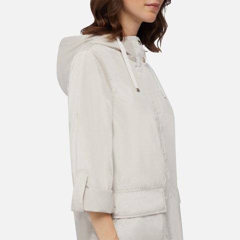 long parka DANDRA WOMAN Moonbeam - image number 8 | GEOX