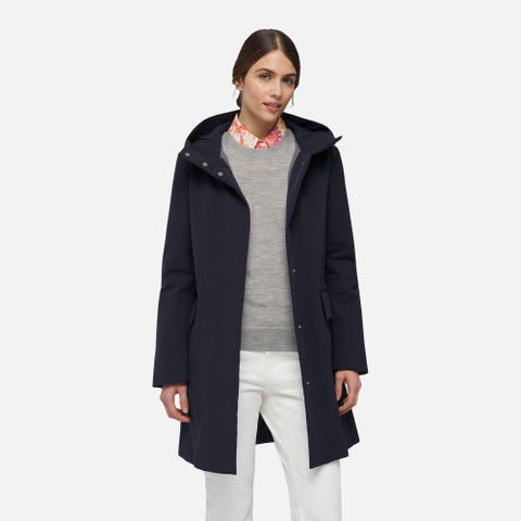 long parka NAHALA WOMAN Navy blazer - image number 3 | GEOX