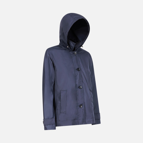 waterproof jacket ANYWECO WOMAN Navy blazer - image number 2 | GEOX
