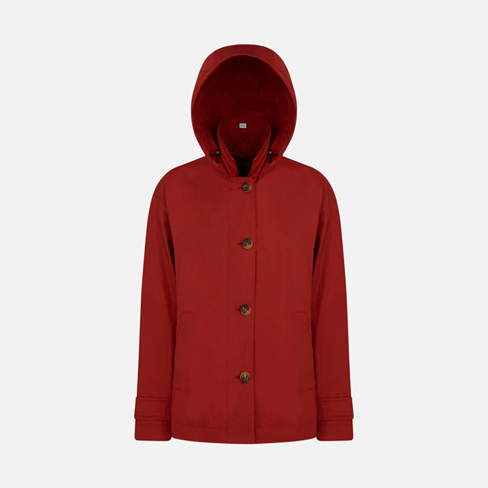 Waterproof jacket ANYWECO   WOMAN Tomato red | GEOX