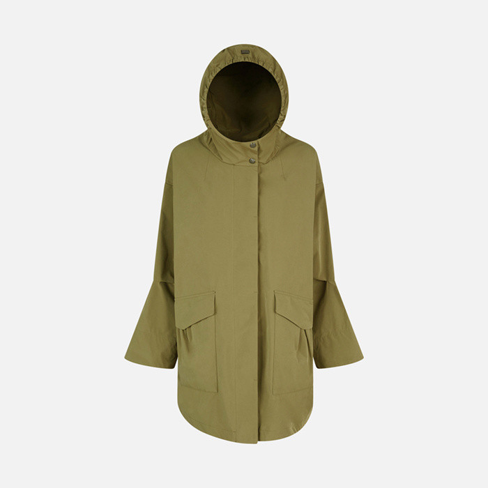 Parka larga ROOSE MUJER Verde oscuro | GEOX