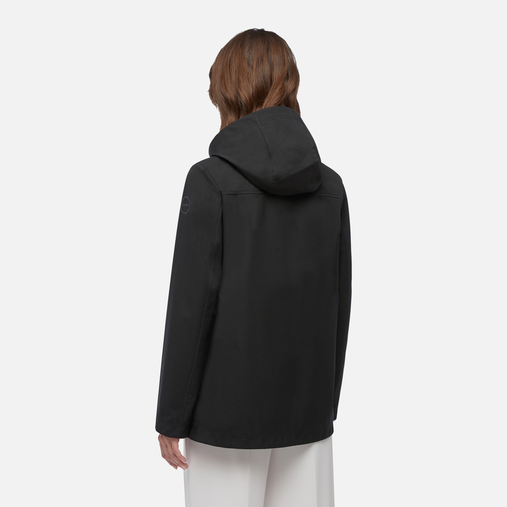 short trench coat SPHERICA WOMAN Black - image number 5 | GEOX