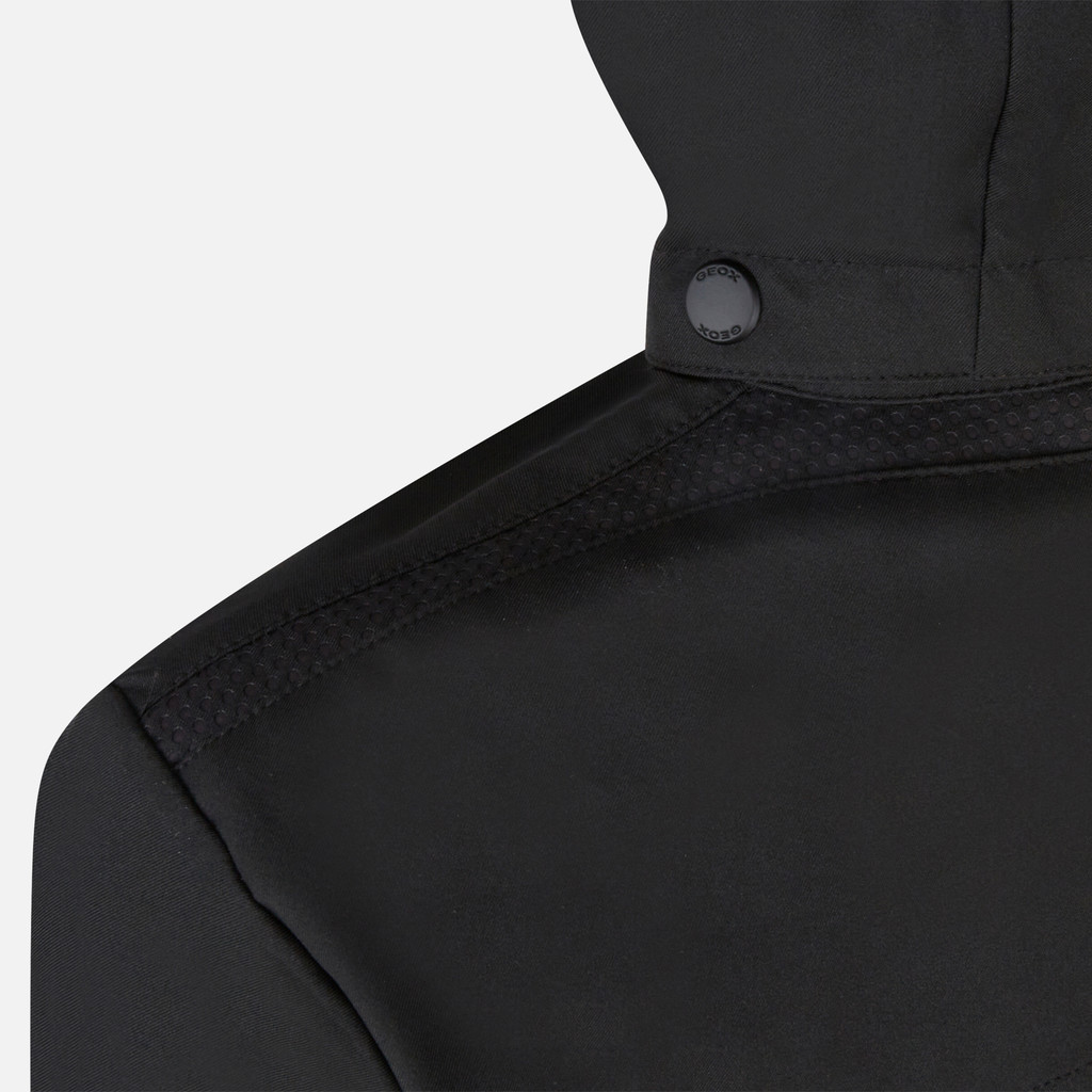 short trench coat SPHERICA WOMAN Black - image number 6 | GEOX