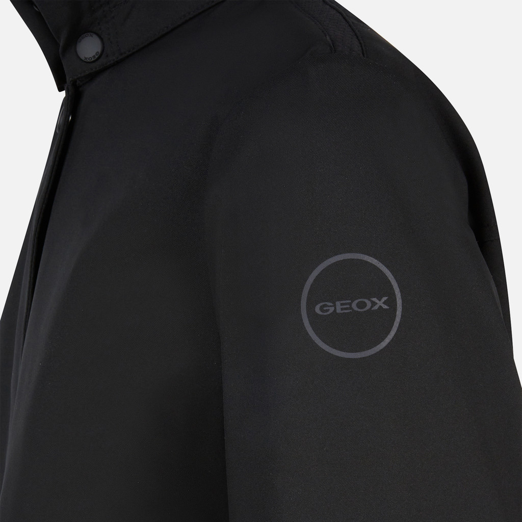 short trench coat SPHERICA WOMAN Black - image number 7 | GEOX