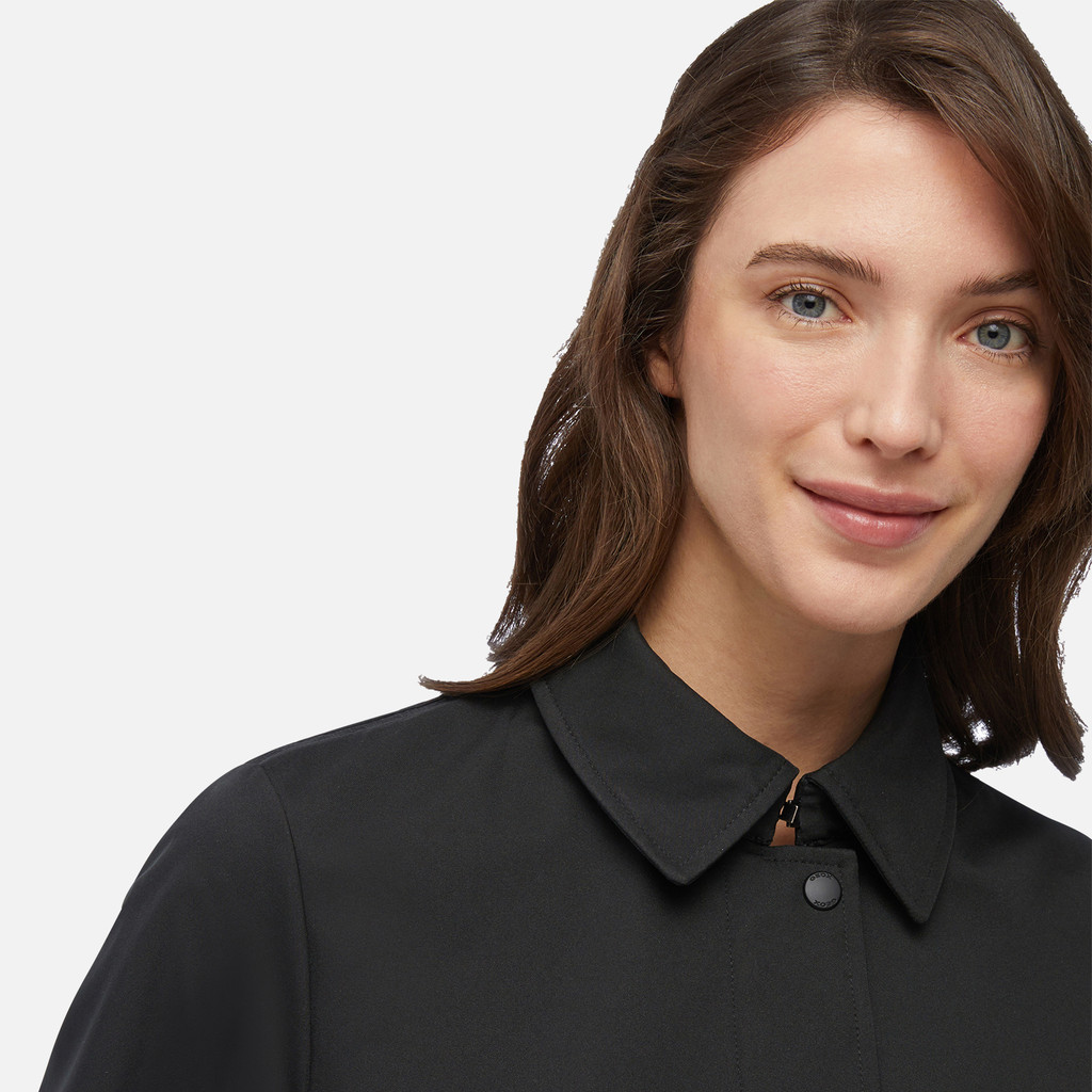 short trench coat SPHERICA WOMAN Black - image number 8 | GEOX