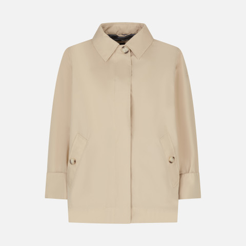 short trench coat SOLEIL WOMAN Brown Rice - image number 0 | GEOX