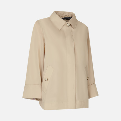 short trench coat SOLEIL WOMAN Brown Rice - image number 2 | GEOX