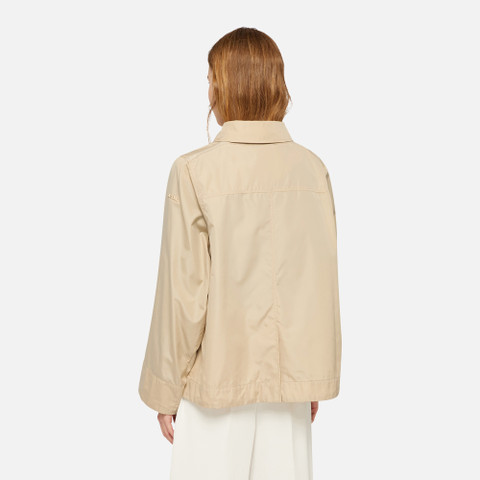 short trench coat SOLEIL WOMAN Brown Rice - image number 5 | GEOX