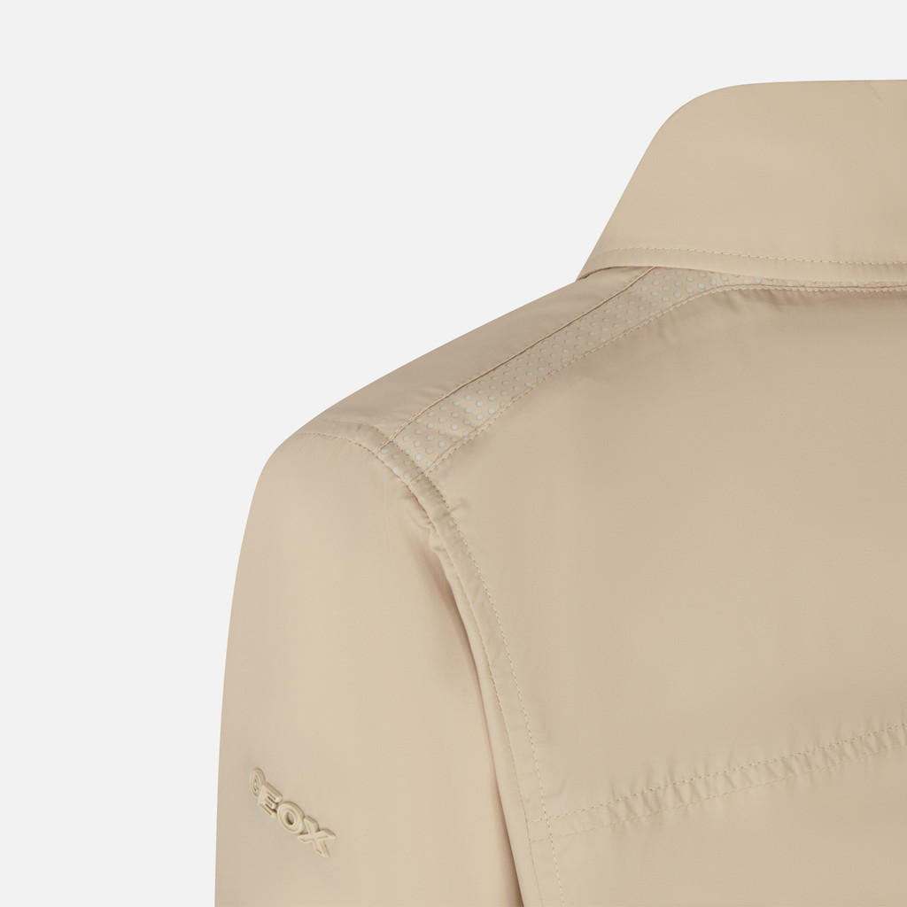 short trench coat SOLEIL WOMAN Brown Rice - image number 6 | GEOX