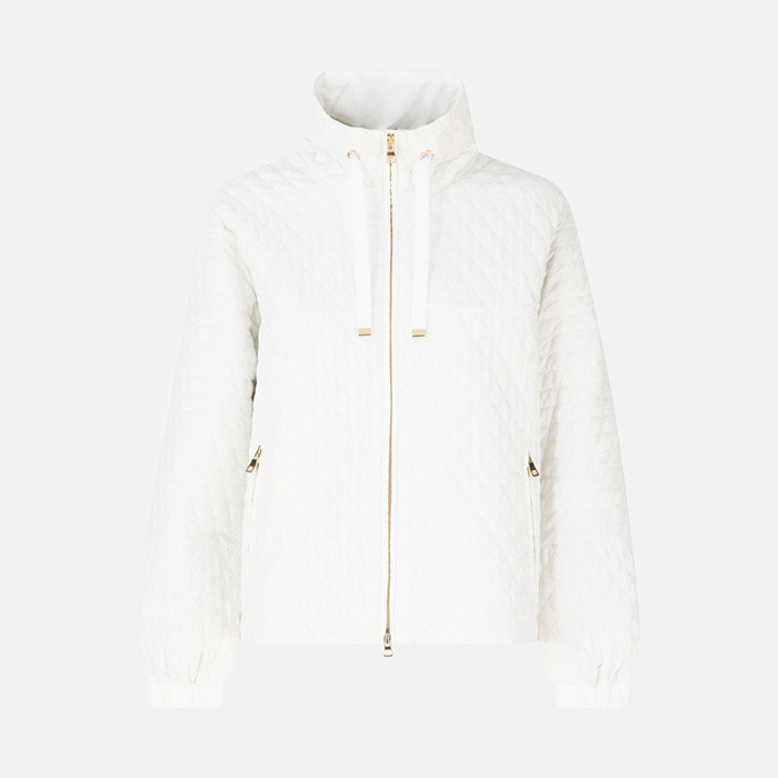 Quilted jacket DIAMOND WOMAN White | GEOX