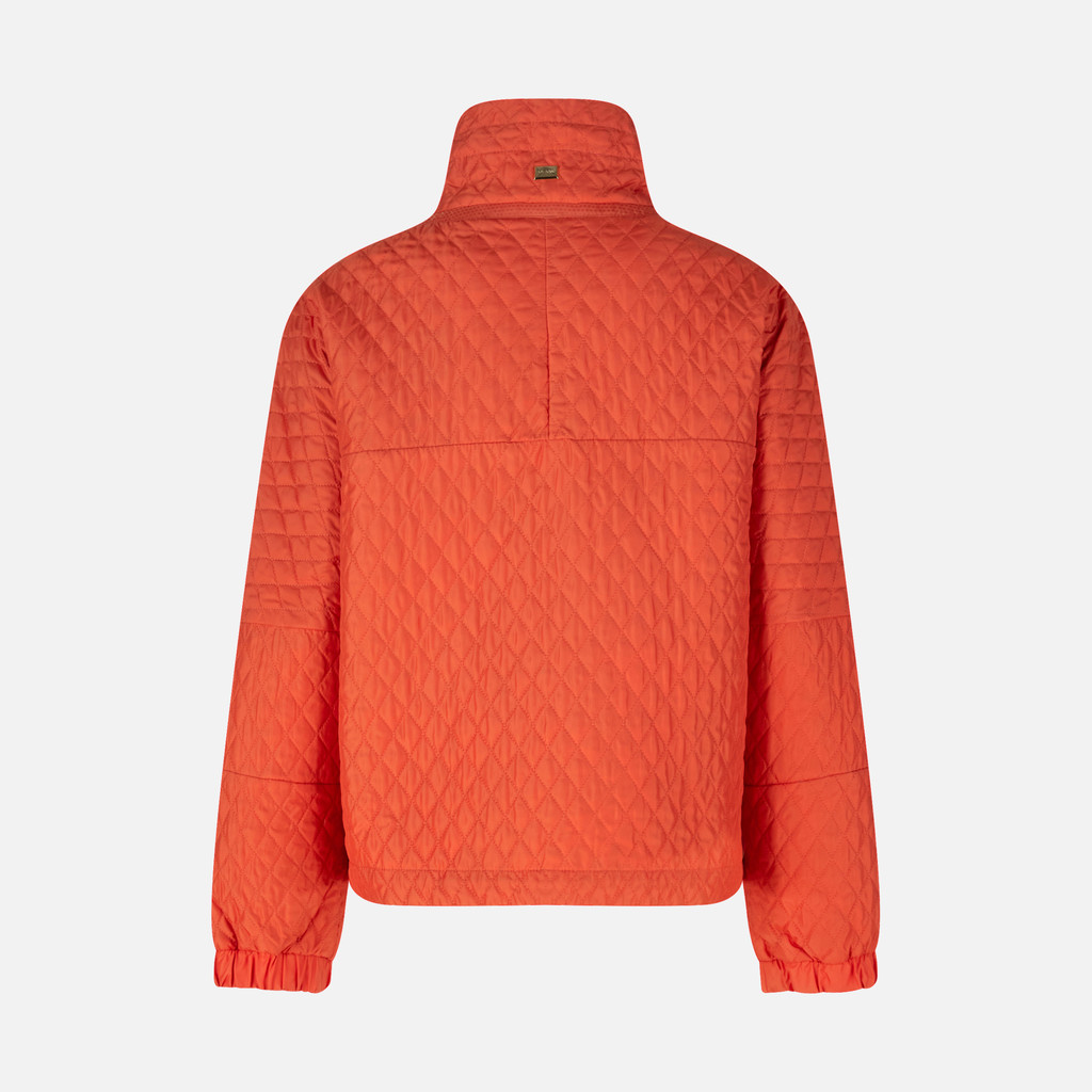 quilted jacket DIAMOND WOMAN Koi orange - image number 4 | GEOX