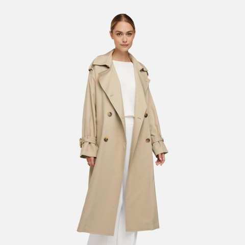 trench coat DIAMOND WOMAN Nougat - image number 3 | GEOX