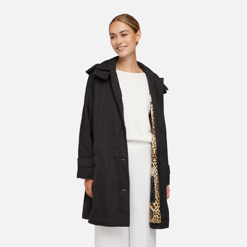 trench coat DIAMOND WOMAN Black - image number 3 | GEOX