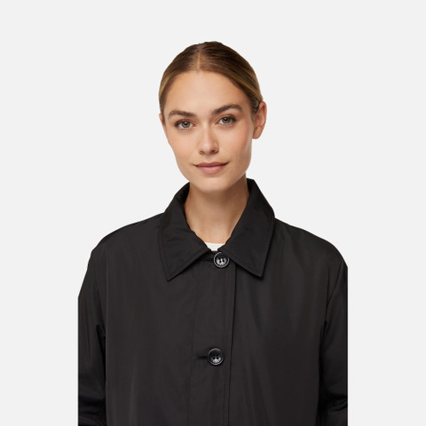 trench coat DIAMOND WOMAN Black - image number 9 | GEOX