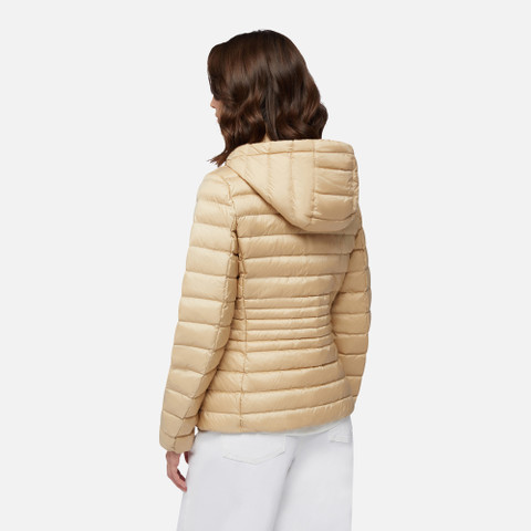 short down jacket JAYSEN WOMAN Brown Rice - image number 5 | GEOX
